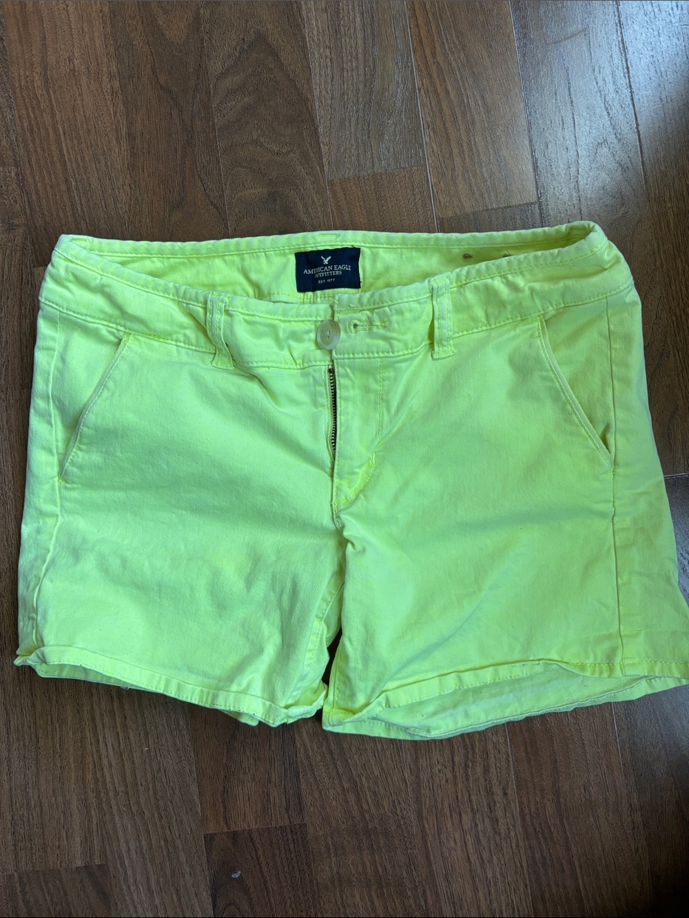 American Eagle Outfitters Neon Lime Women's Chino Shorts